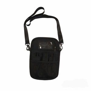 Black Crossbody Purse Nursing Fanny Pack Multi Compartment